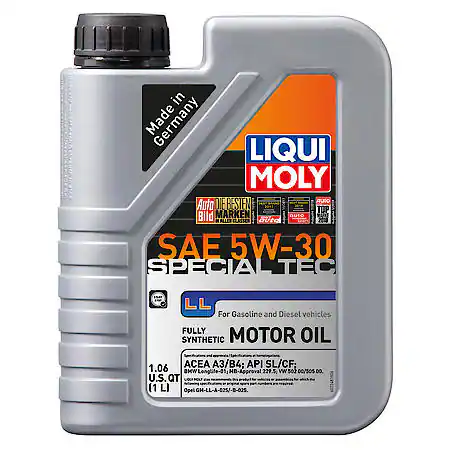 LIQUI MOLY SpecialTec Long Life Full Synthetic 5W-30 Motor Oil: Offers Optimal Cleanliness, 1 Liter