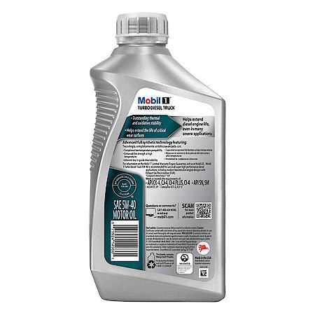 Mobil 1 Turbo Diesel Truck 5W-40 Full Synthetic Motor Oil, 1 Quart