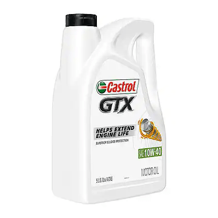 Castrol GTX 10W-40 Conventional Motor Oil: 5 Quart