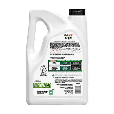 Castrol GTX 10W-40 Conventional Motor Oil: 5 Quart