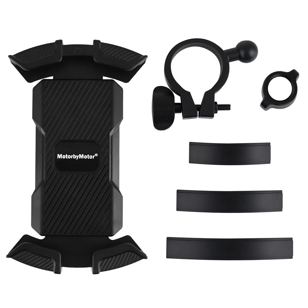 Bike Phone Holder Motorcycle Phone Mount - Motorcycle Handlebar Cell Phone Clamp, Scooter Phone Clip for iPhone 15 14 13 12 11 Android