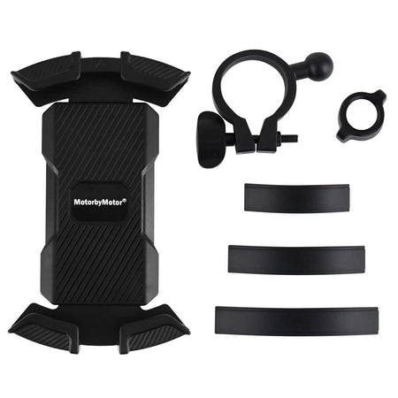 Bike Phone Holder Motorcycle Phone Mount - Motorcycle Handlebar Cell Phone Clamp, Scooter Phone Clip for iPhone 15 14 13 12 11 Android