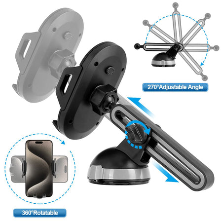 Cell Phone Mount for Dashboard Windshield Accessories Cradle Dash Stand for iPhone 15 14 13 12 11 Android