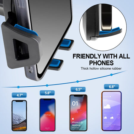 Cell Phone Mount for Dashboard Windshield Accessories Cradle Dash Stand for iPhone 15 14 13 12 11 Android