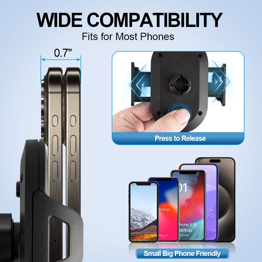 Cell Phone Mount for Dashboard Windshield Accessories Cradle Dash Stand for iPhone 15 14 13 12 11 Android