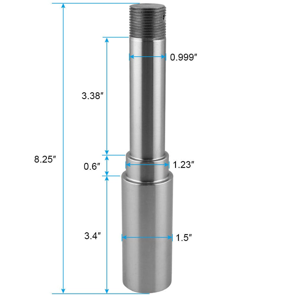 Round BT8 Trailer Spindle 1.5" Shank 2,000 lbs. Capacity 2pcs