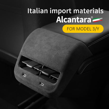 Model 3 & Y Alcantara Rear Air Conditioner Vent Cover Kickproof Frame