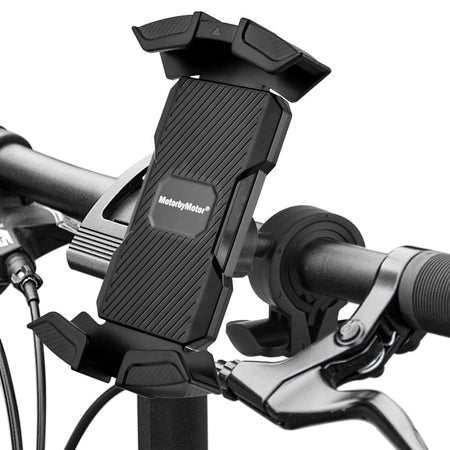 Bike Phone Holder Motorcycle Phone Mount - Motorcycle Handlebar Cell Phone Clamp, Scooter Phone Clip for iPhone 15 14 13 12 11 Android