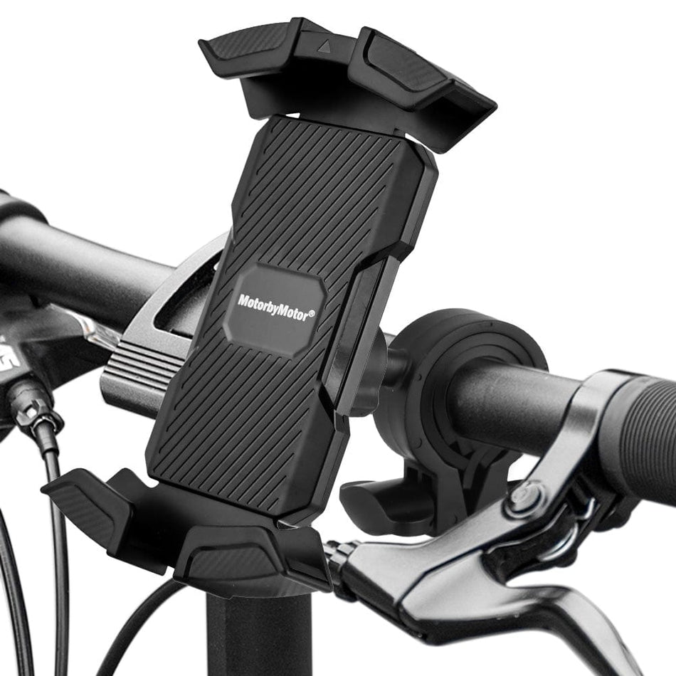 Bike Phone Holder Motorcycle Phone Mount - Motorcycle Handlebar Cell Phone Clamp, Scooter Phone Clip for iPhone 15 14 13 12 11 Android