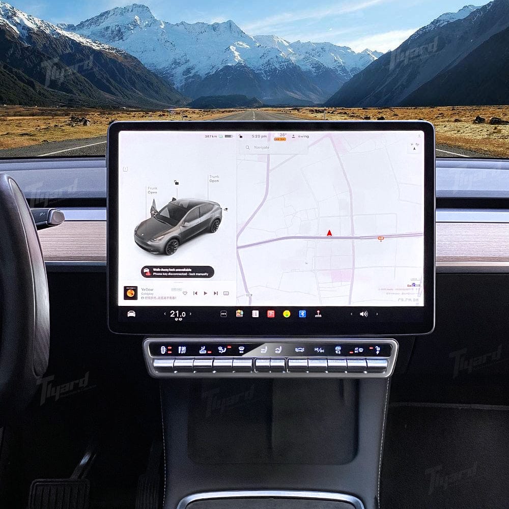 Center Console Physical Control Button Multi-function For Tesla Model 3 & Y Highland