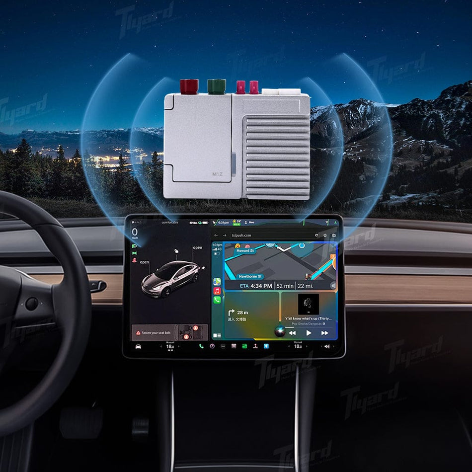 Tesla Zero-delay Carplay & Android Auto Adapter Box Pro AI-Powered Adapter for Model 3/Y