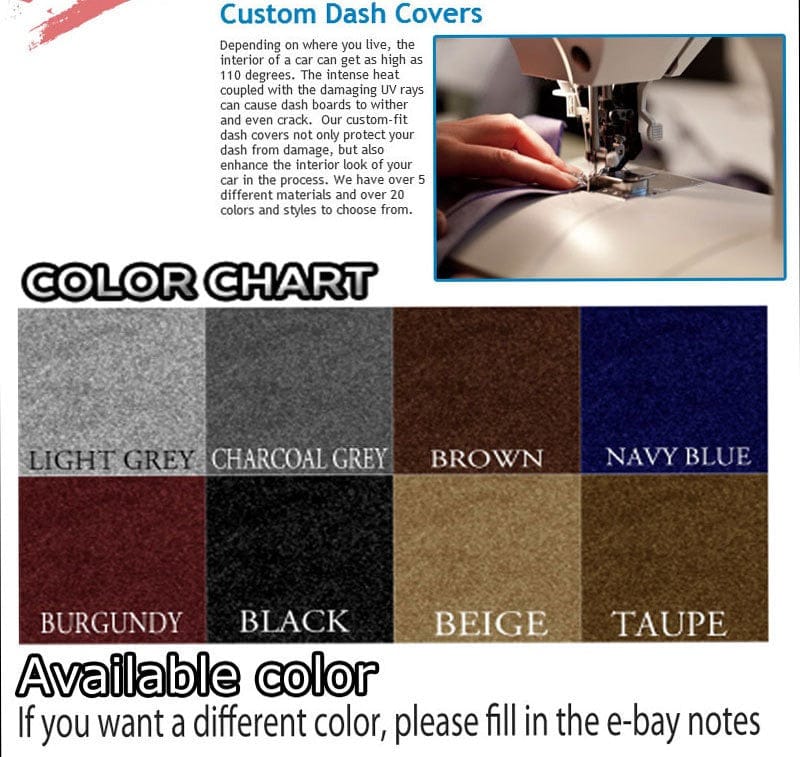 Black Dash Cover Mat Dashboard Pad for 2005–2015 Toyota Tacoma