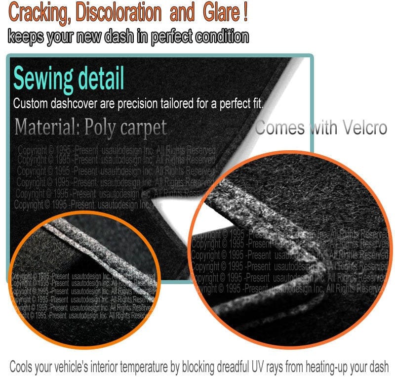 Black Dash Cover Mat Dashboard Pad for 2005–2015 Toyota Tacoma