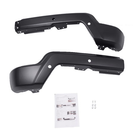 Black Fit For Chevy Silveraro 1500 2022-2024 Front Bumper Steel W/ Sensor Holes