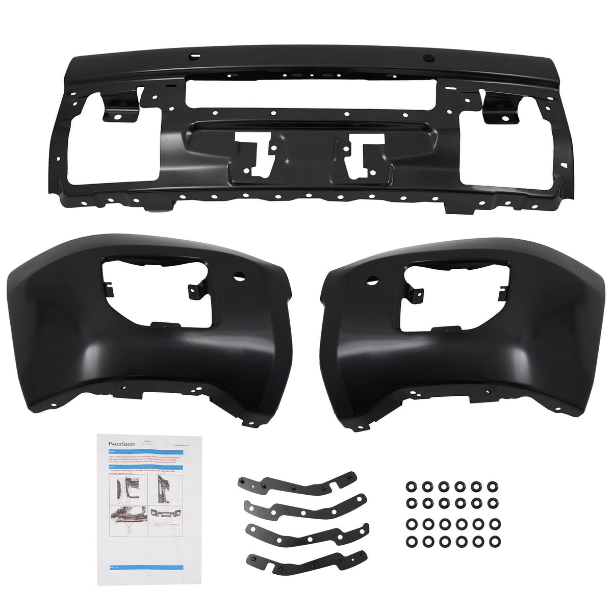 Black Front Bumper Face Bar Fit For GMC Sierra 2500 HD 3500 HD 2015-2019