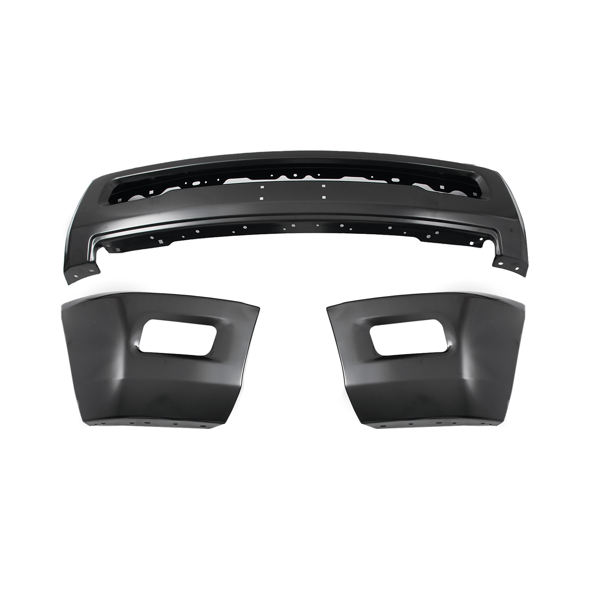 Black Front Bumper Face Bar W/o Fog Light hole Fit For Dodge Ram 2500 3500 10-18