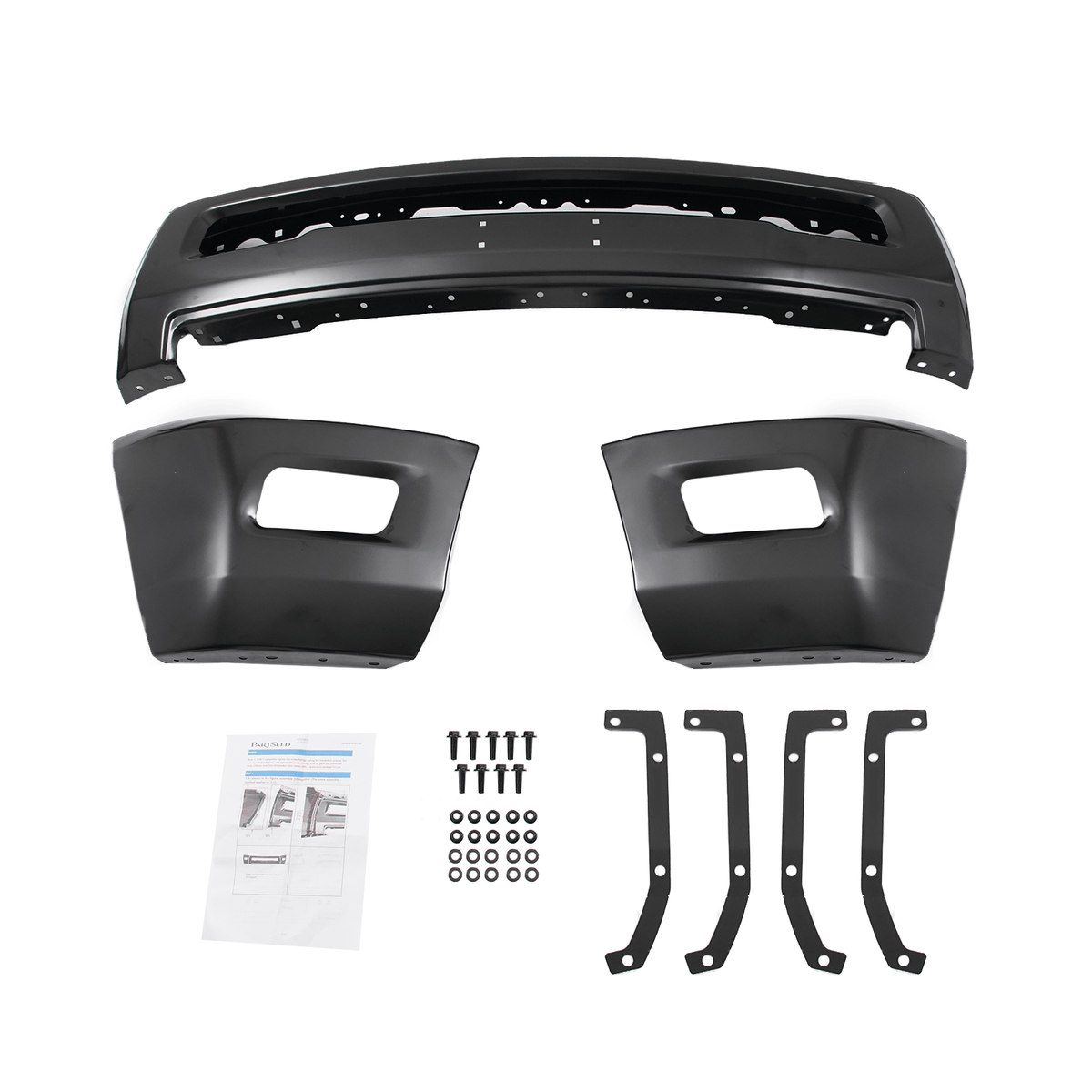 Black Front Bumper Face Bar W/o Fog Light hole Fit For Dodge Ram 2500 3500 10-18