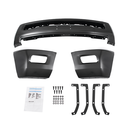 Black Front Bumper Face Bar W/o Fog Light hole Fit For Dodge Ram 2500 3500 10-18