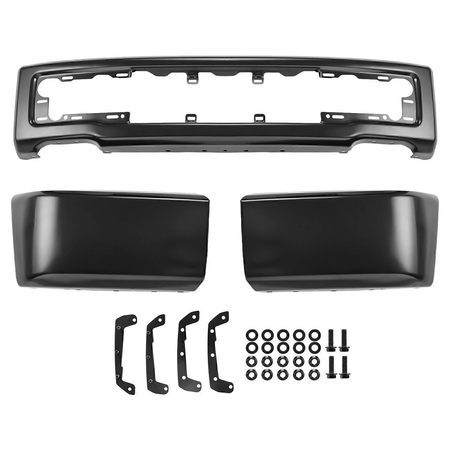Black Front Bumper No Side Cover Holes FO1002423 Fit For Ford F150 2015-2017