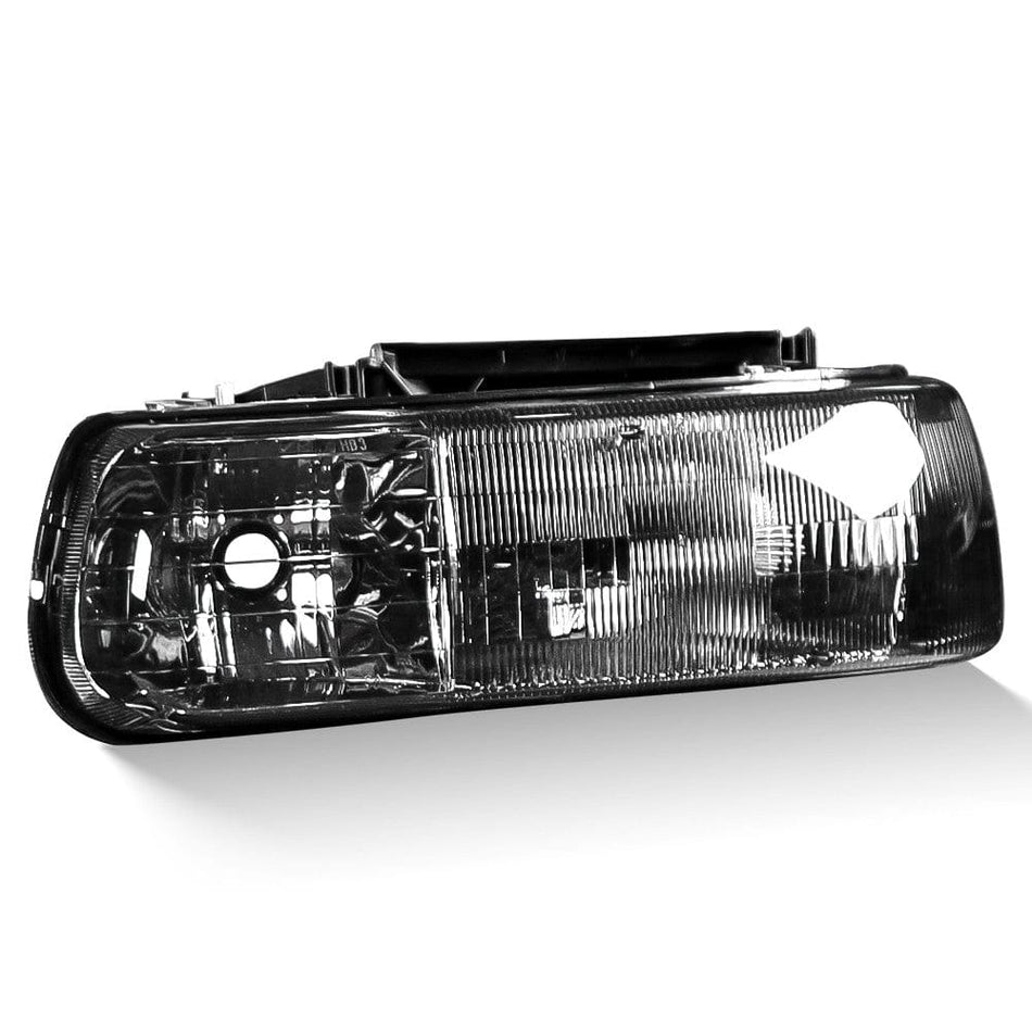 Black Headlights Fit For Chevy Silverado 1999-2002 Tahoe Suburban 1500 2000-2006