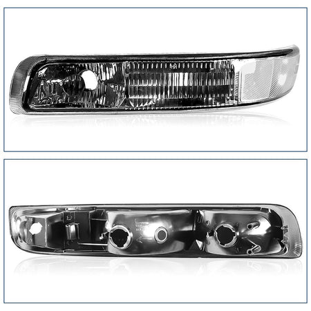 Black Headlights Fit For Chevy Silverado 1999-2002 Tahoe Suburban 1500 2000-2006