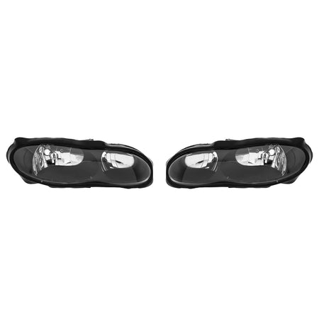 Black Housing Pair Headlights Assembly Fit for Chevy Camaro 1998-2002 Left Right