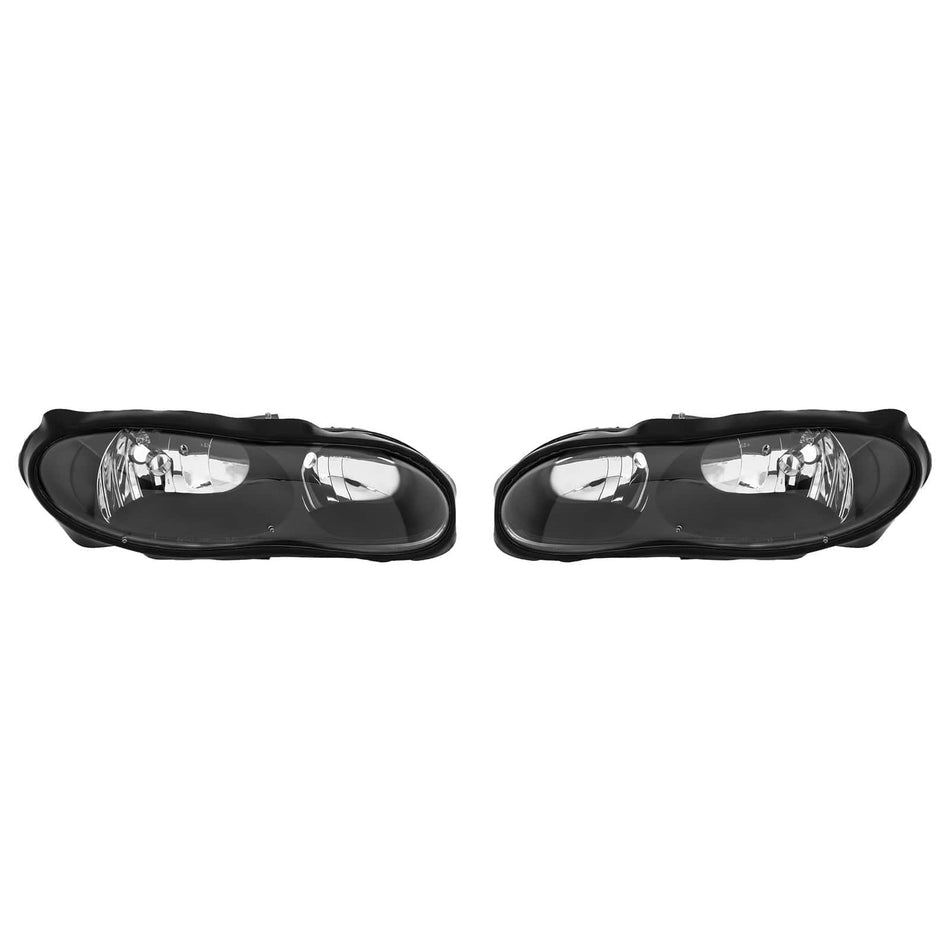 Black Housing Pair Headlights Assembly Fit for Chevy Camaro 1998-2002 Left Right