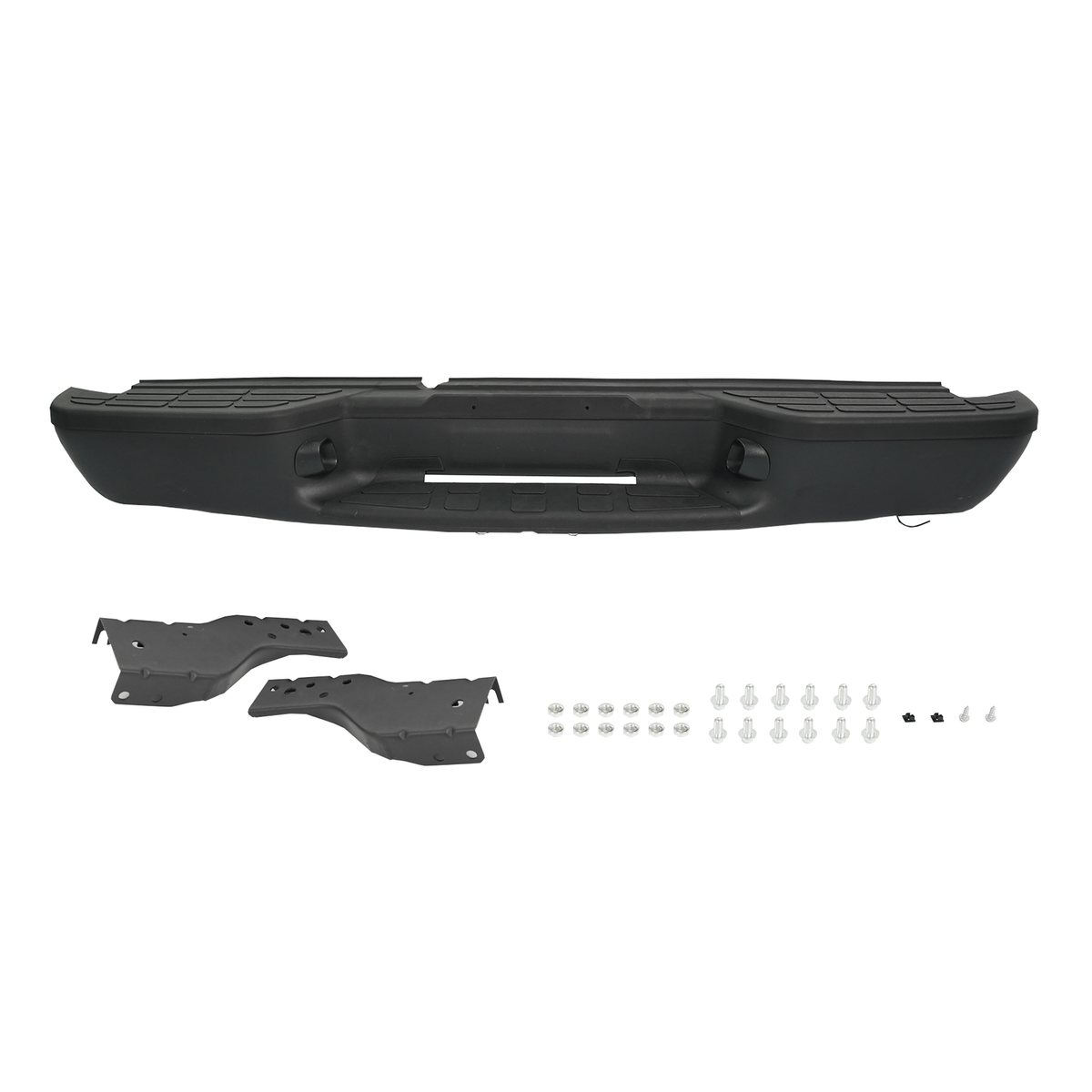 Black Rear Step Bumper Assembly Fit For Chevy S10 GMC Sonoma Fleetside 98-04