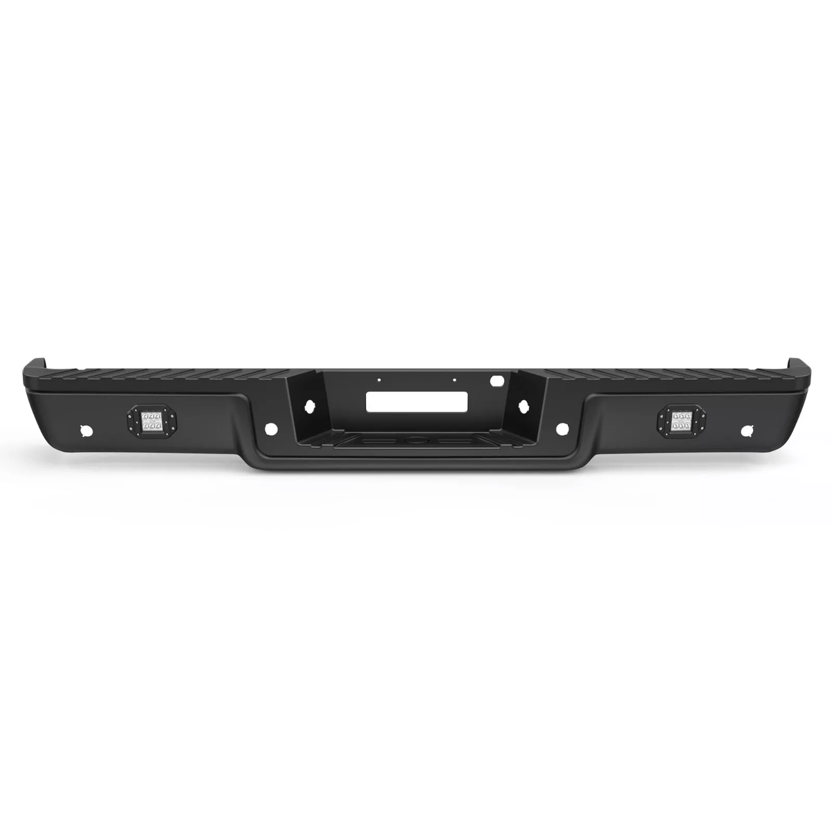 Black Rear Step Bumper Assembly Fit For Ford F-150 2004-2006 W/ Park Assist Hole