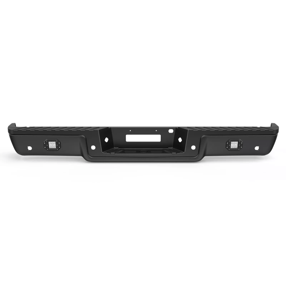 Black Rear Step Bumper Assembly Fit For Ford F-150 2004-2006 W/ Park Assist Hole