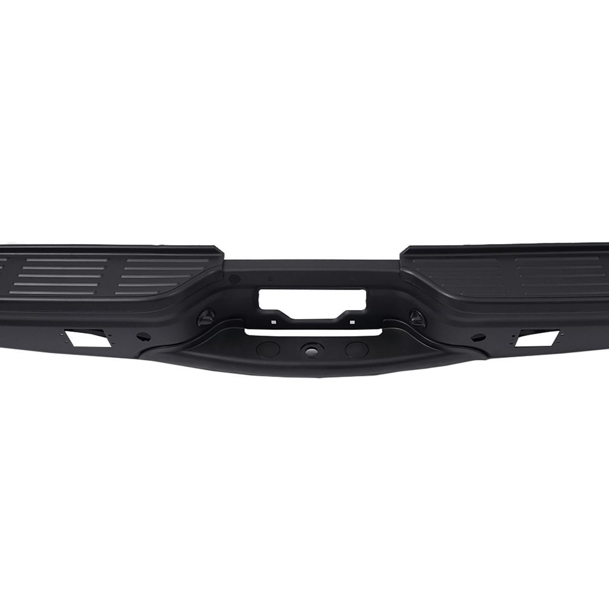 Black Rear Step Bumper w/ Light Fit For Ford F250 F350 99-07 w/ Park Assist Hole