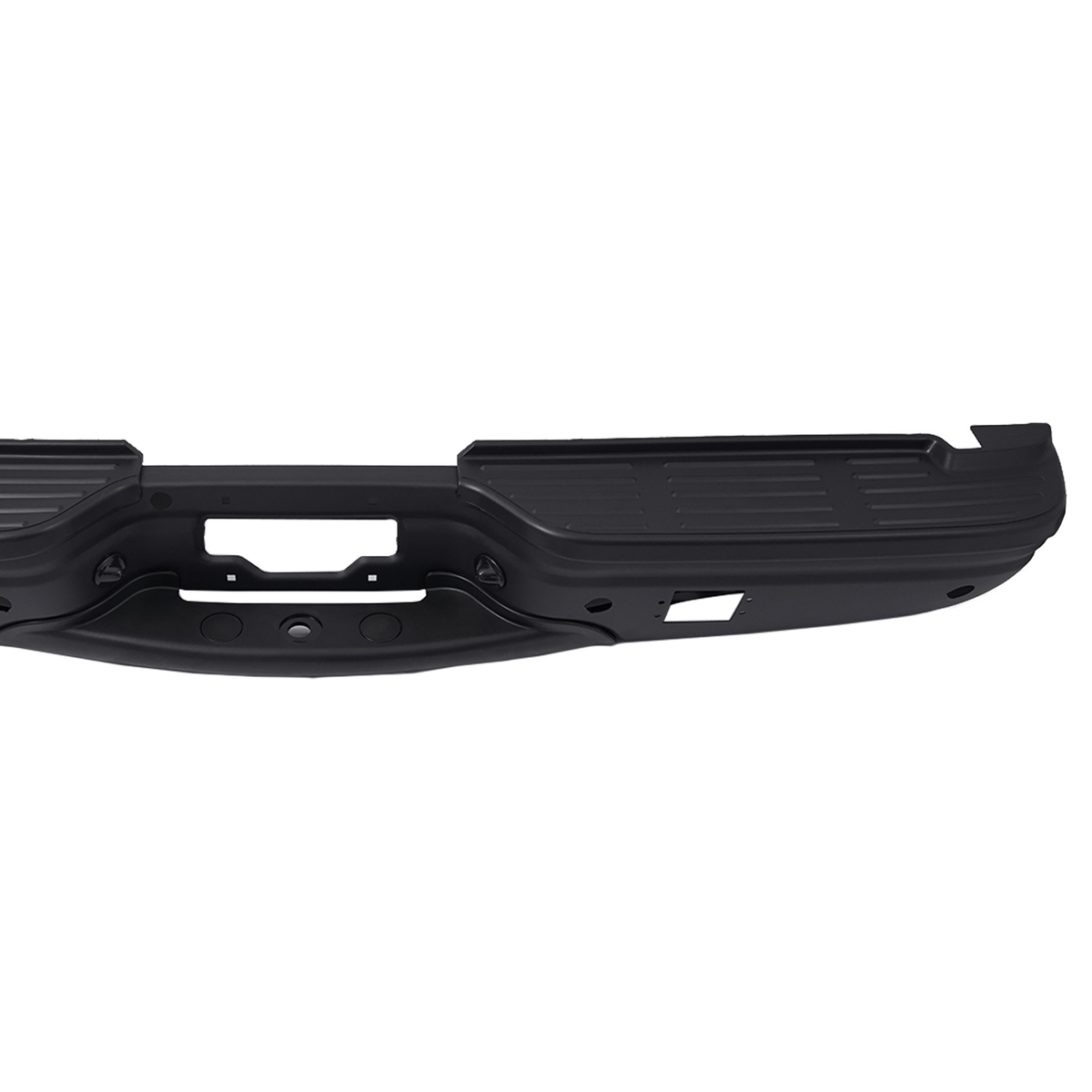 Black Rear Step Bumper w/ Light Fit For Ford F250 F350 99-07 w/ Park Assist Hole