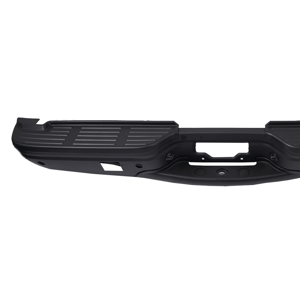 Black Rear Step Bumper w/ Light Fit For Ford F250 F350 99-07 w/ Park Assist Hole