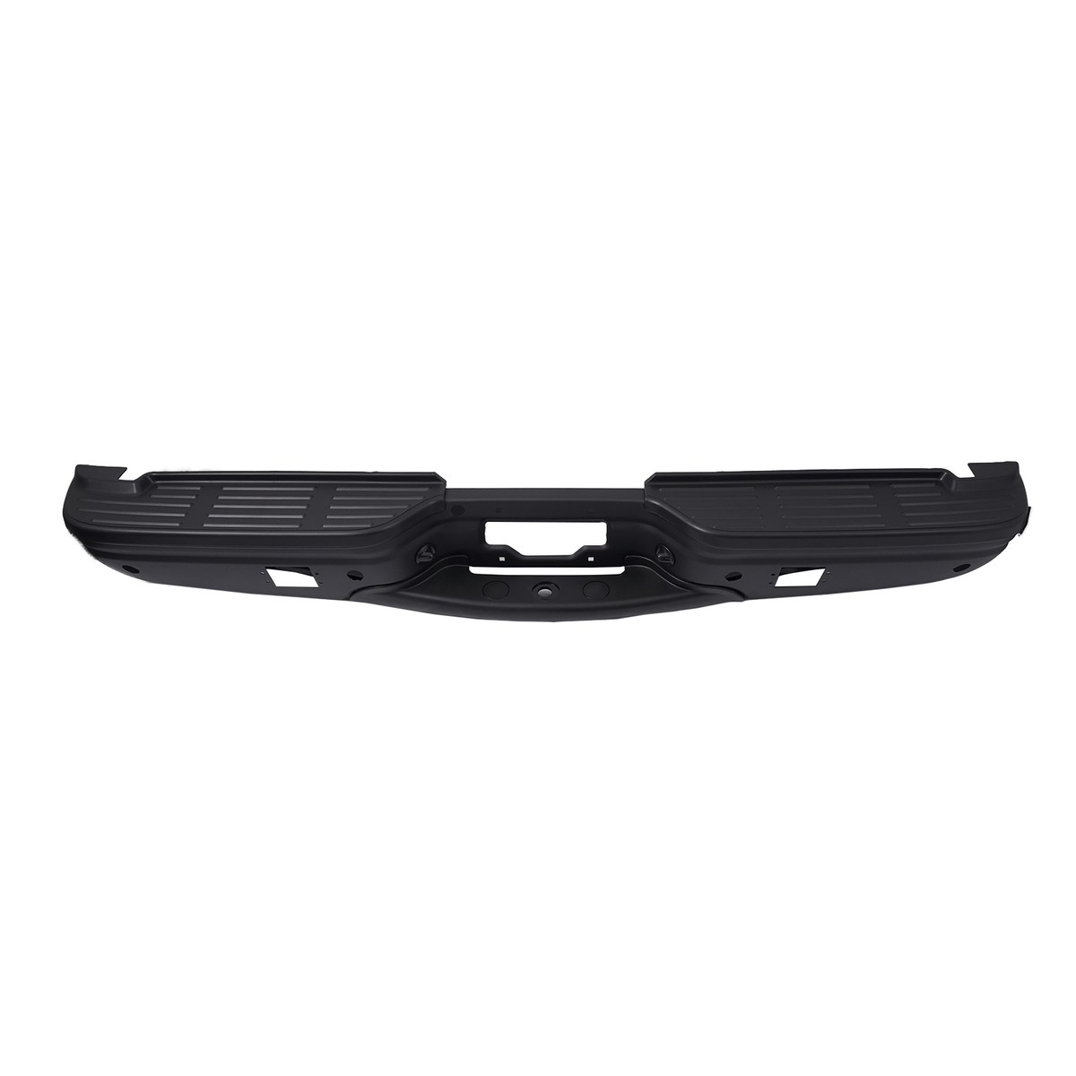 Black Rear Step Bumper w/ Light Fit For Ford F250 F350 99-07 w/ Park Assist Hole
