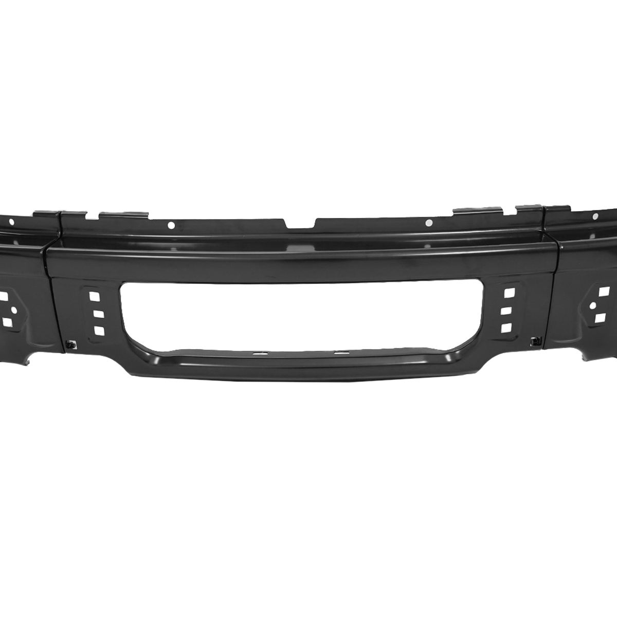 Black Steel Front Bumper Face Bar Fit For Ford F150 2009-2014 w/ Fog Light Hole