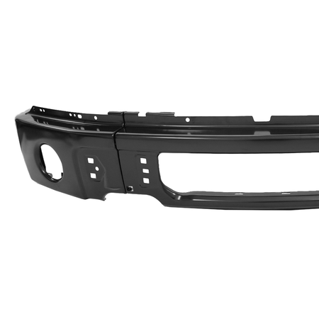 Black Steel Front Bumper Face Bar Fit For Ford F150 2009-2014 w/ Fog Light Hole