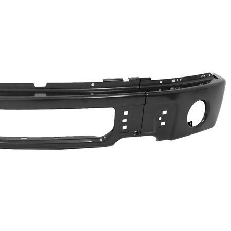 Black Steel Front Bumper Face Bar Fit For Ford F150 2009-2014 w/ Fog Light Hole