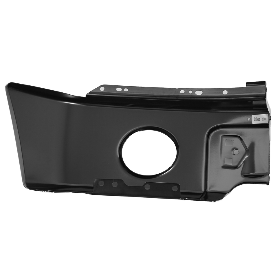 Black Steel Front Bumper Face Bar Fit For Ford F150 2009-2014 w/ Fog Light Hole