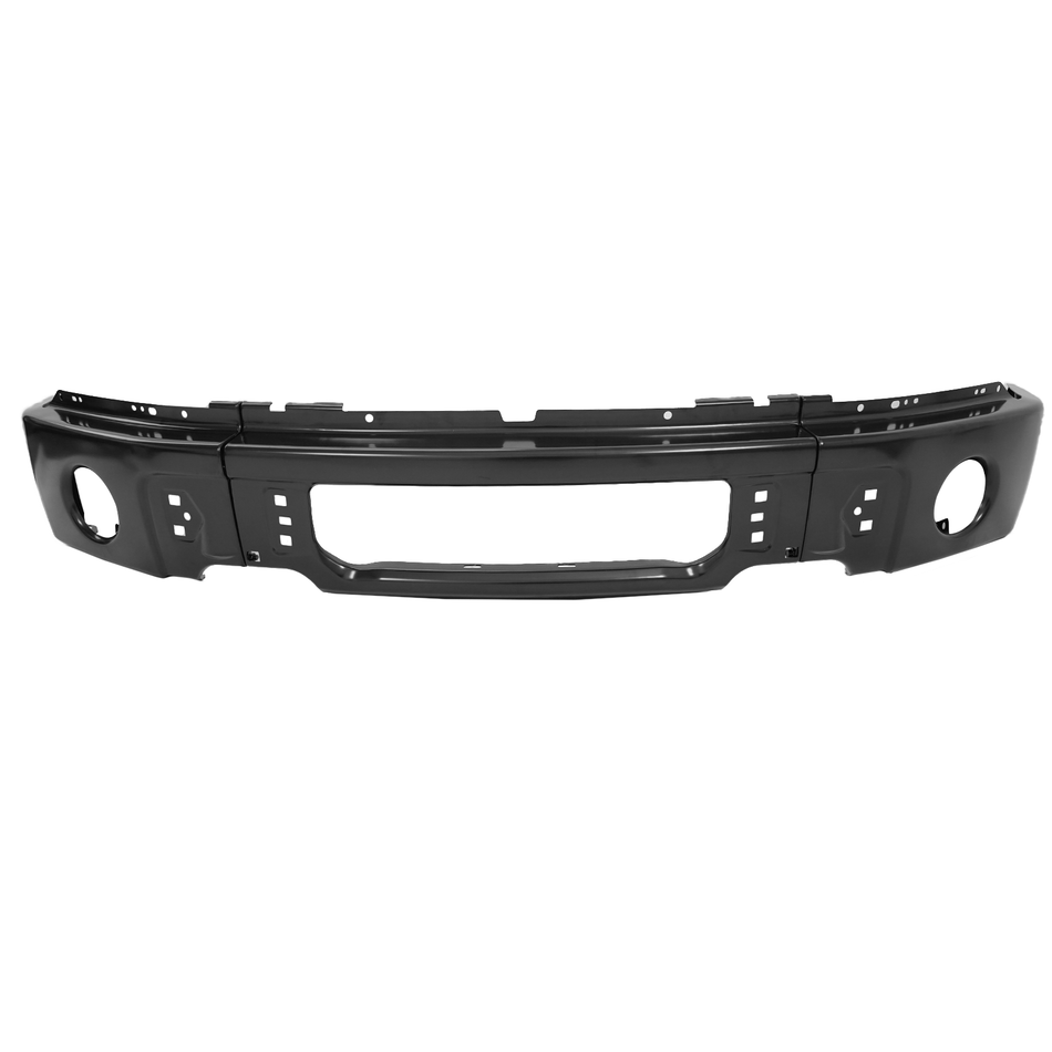 Black Steel Front Bumper Face Bar Fit For Ford F150 2009-2014 w/ Fog Light Hole