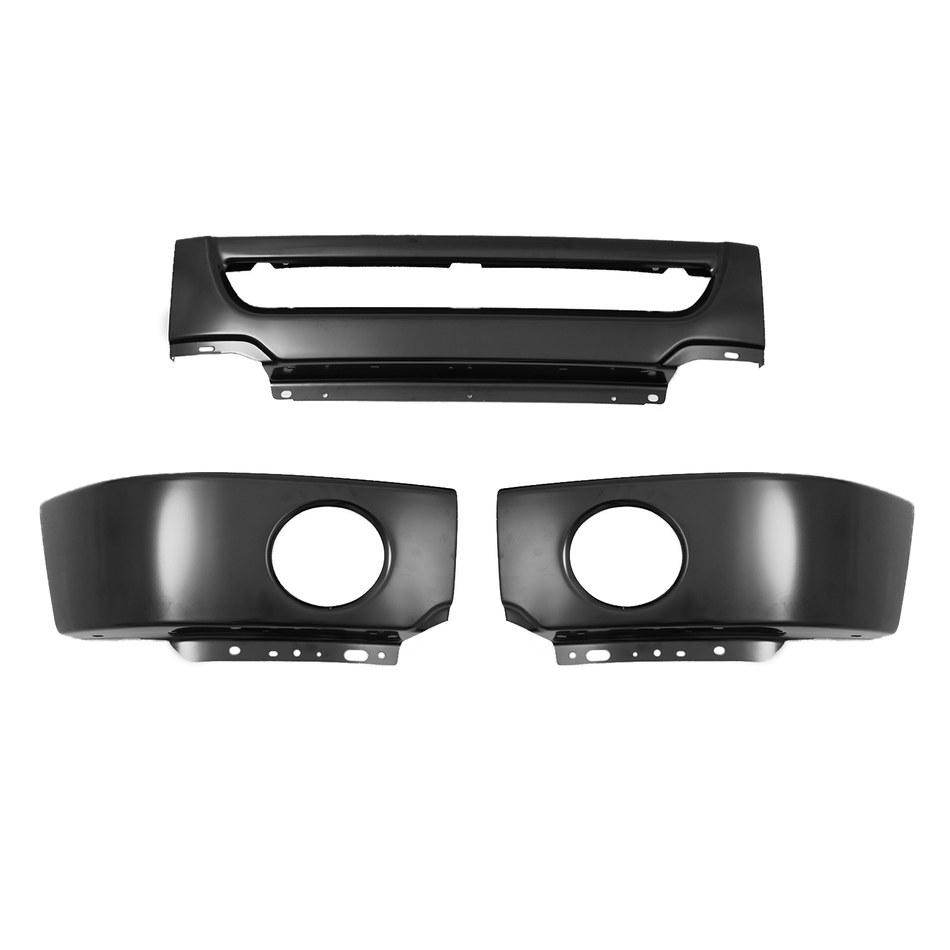 Black Steel Front Bumper Fit For Ford F-150 Pickup 2006-2008 w/ Fog Light Holes