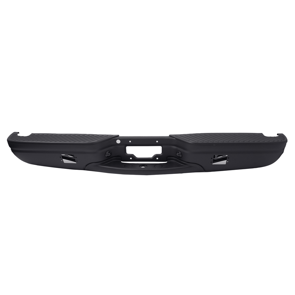Black Steel Rear Step Bumper w/ LED Fit For Ford F150 1997-2004 F250 1997-1999
