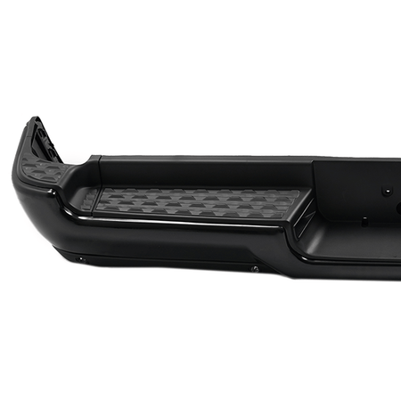 Black Steel Rear Step Bumper with Single Exhaust hole fit for RAM 1500 19-24