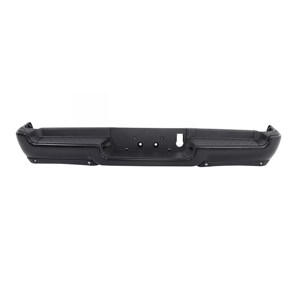 Black Steel Rear Step Bumper with Single Exhaust hole fit for RAM 1500 19-24