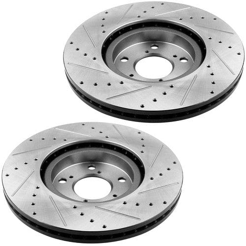 Front+Rear Drilled Brake Rotors + Ceramic Brake Pads for 2010-2013 Acura MDX ZDX