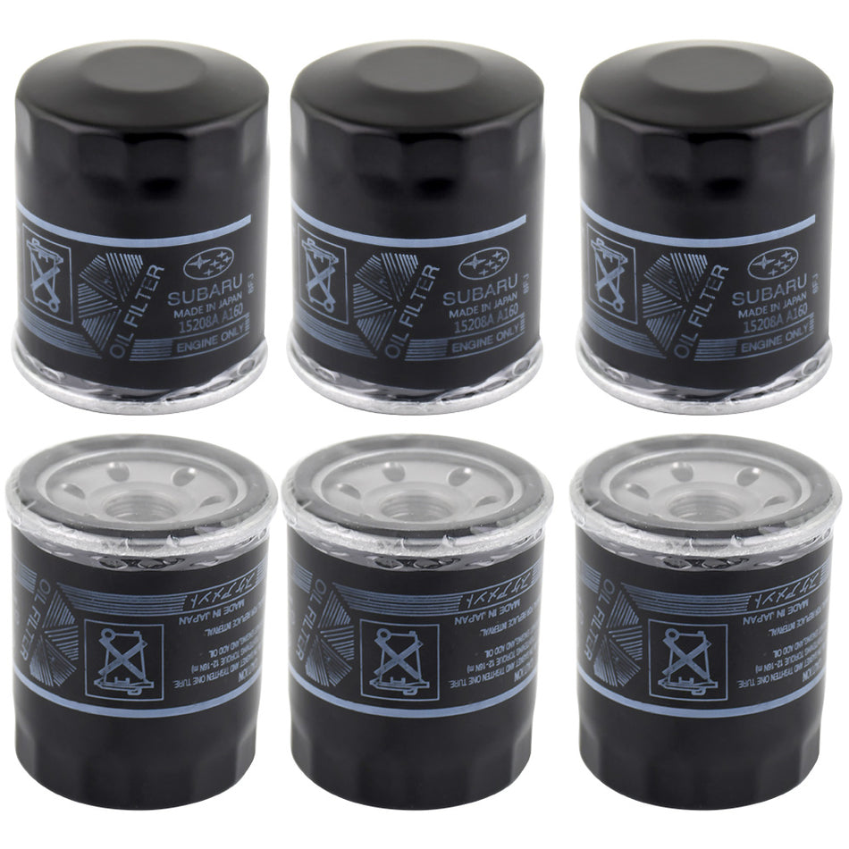 Subaru Engine Oil Filter 6 PACK 15208AA160 for Impreza Legacy Forester