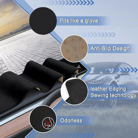 Car Dash Cover Dashboard Carpet Covers Mat Tesla Model 3 2017-2024