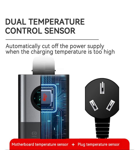 Tlyard Portable EV Charger 3.5KW/7KW/11KW with LCD Display IP65 Waterproof Wall Connector for Tesla