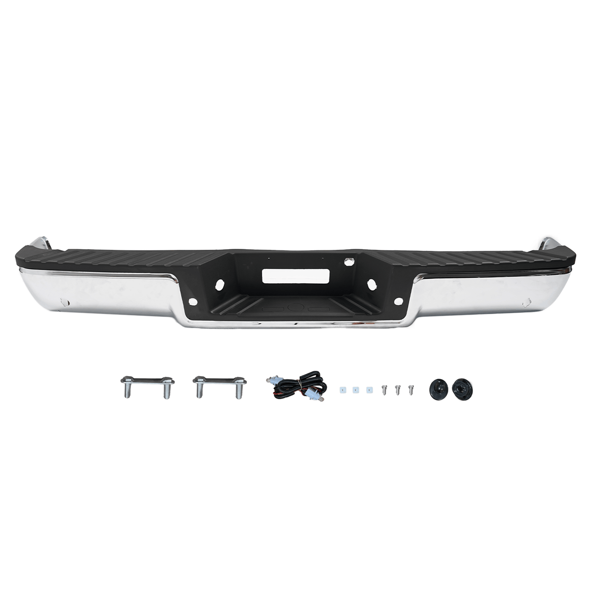 Chrome Fleetside Rear Step Bumper Fit For Ford F-150 04-06 W/ Sensor Hole