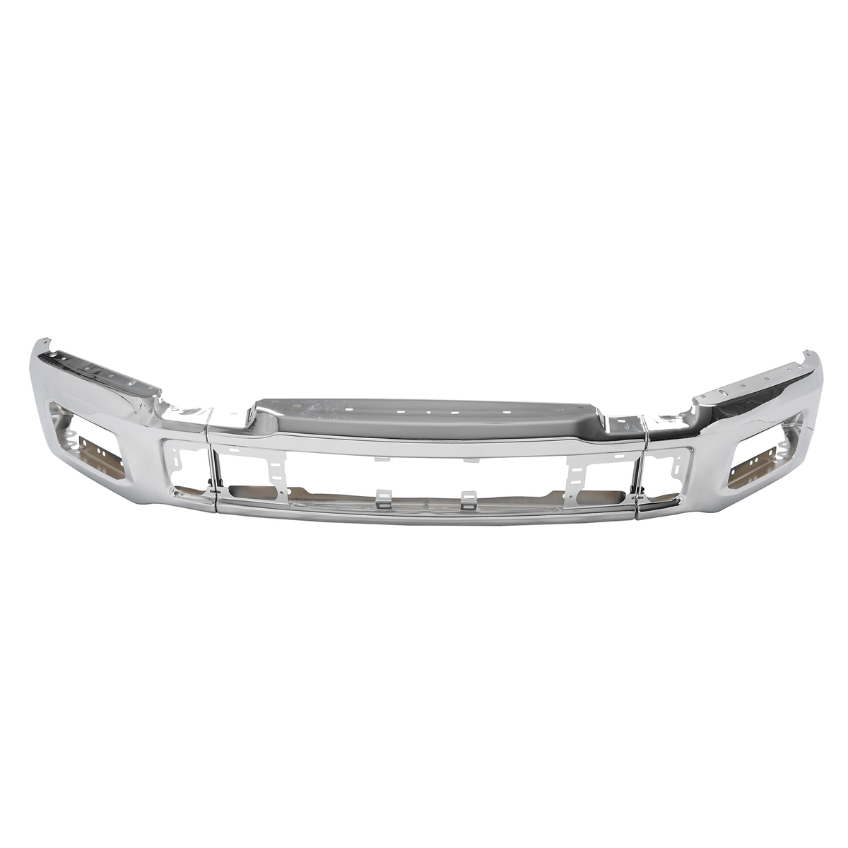 Chrome Front Bumper Cover Face Bar W/ Fog Light Hole Fit for Ford F-150 2018-20