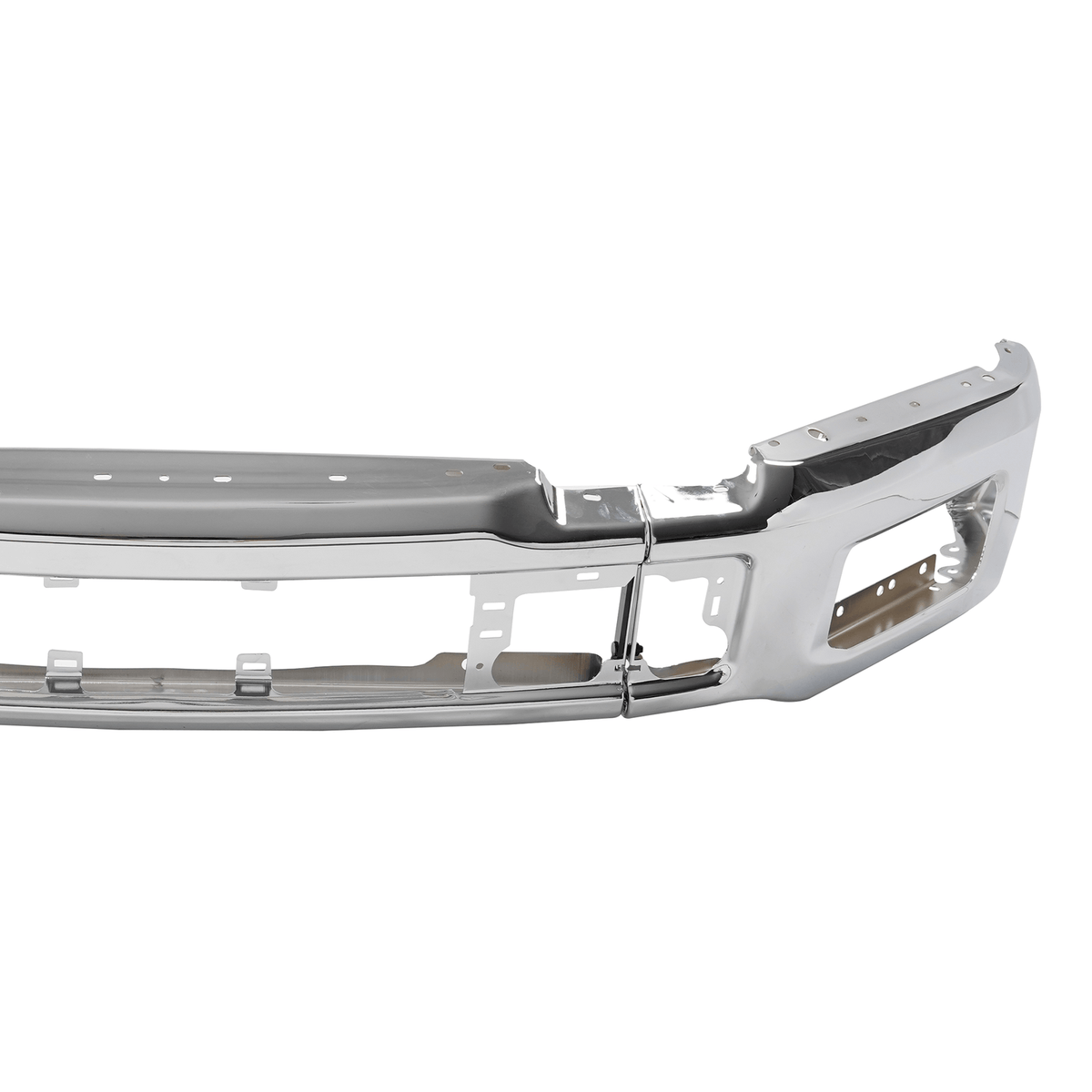 Chrome Front Bumper Cover Face Bar W/ Fog Light Hole Fit for Ford F-150 2018-20